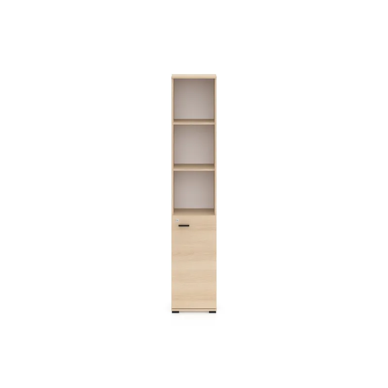 Siaura biuro lentyna su spintele ODEL, 39x34x203 cm