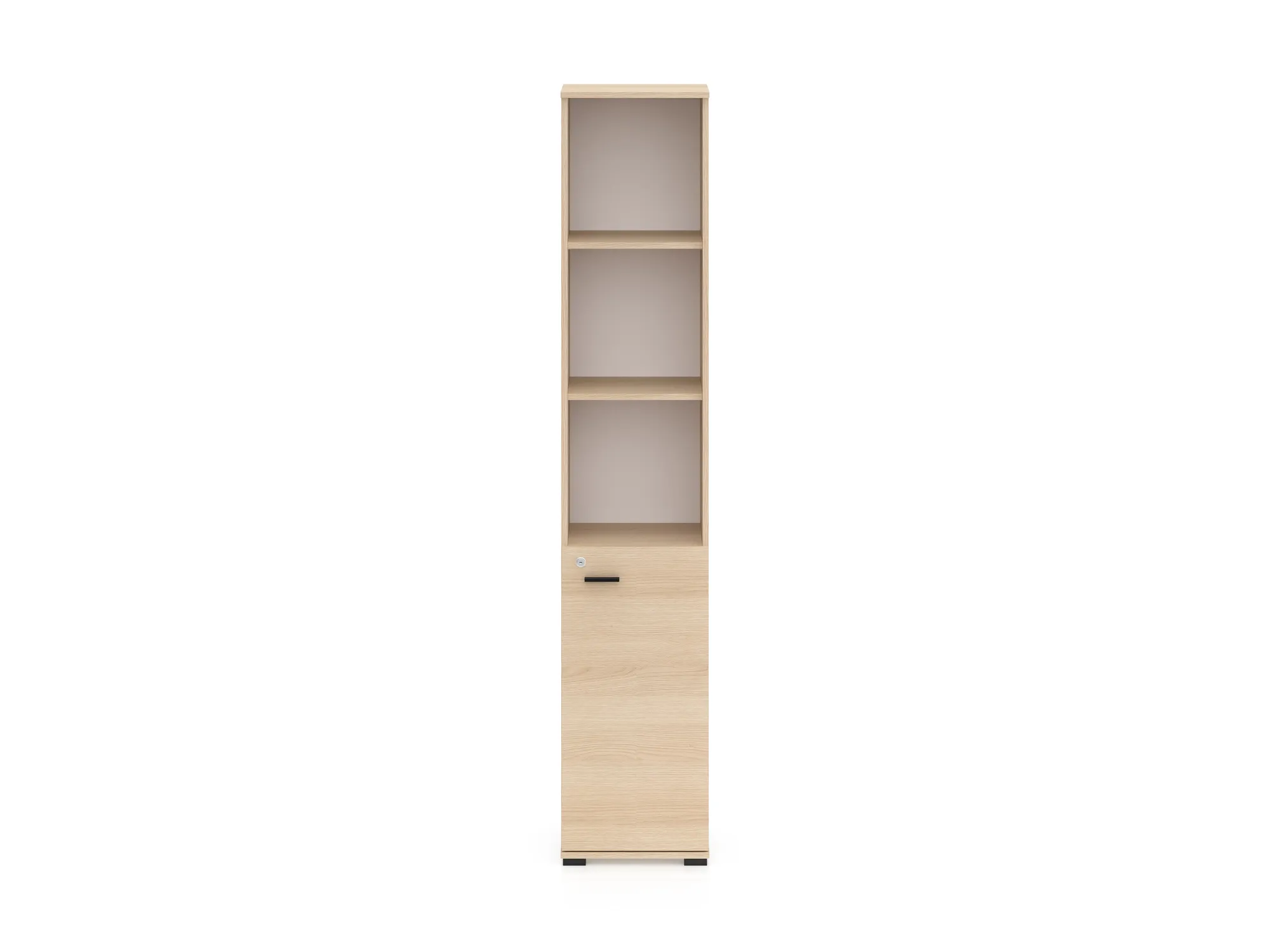 Siaura biuro lentyna su spintele ODEL, 39x34x203 cm