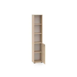 Siaura biuro lentyna su spintele ODEL, 39x34x203 cm