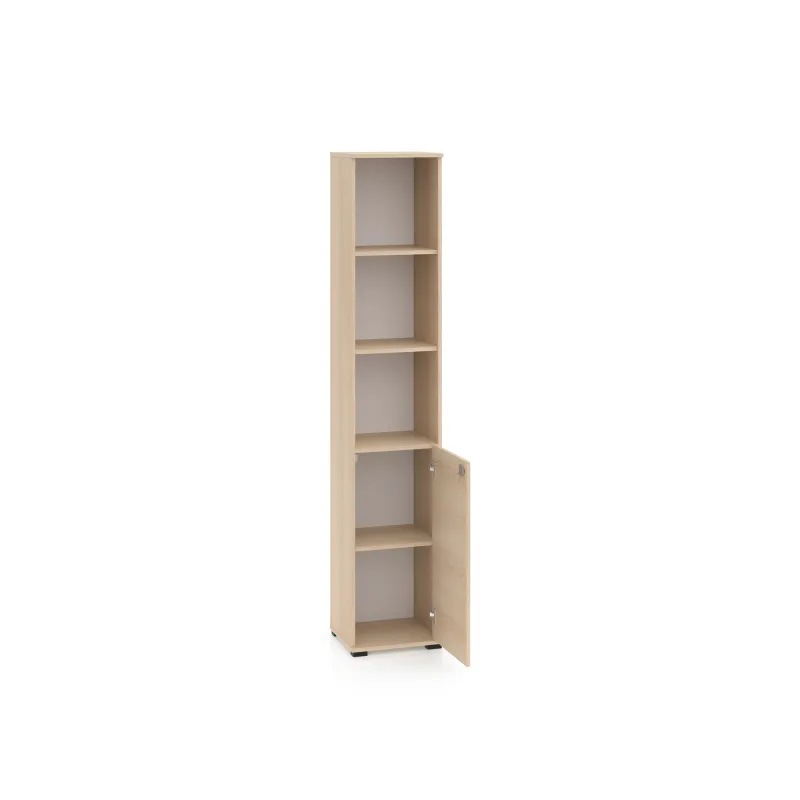 Siaura biuro lentyna su spintele ODEL, 39x34x203 cm