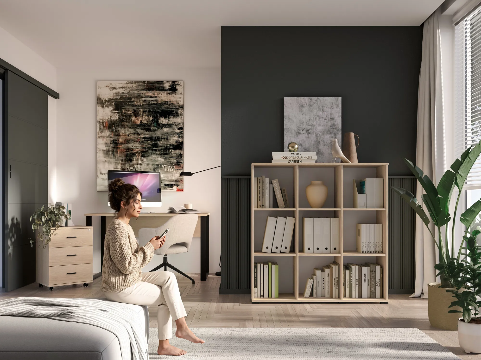 Biuro lentyna ODEL, 120x34x124 cm