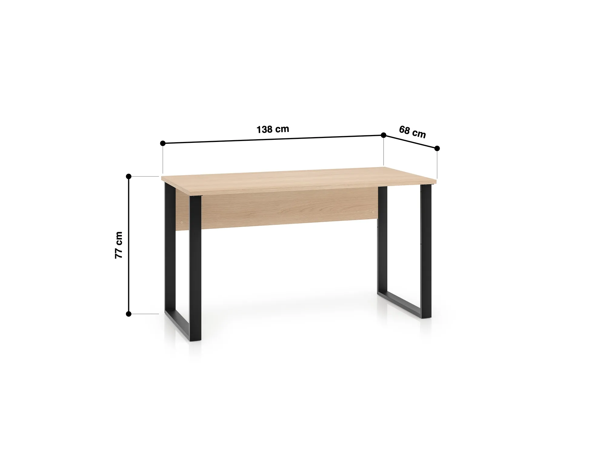 Biuro stalas ODEL, 138x68x75 cm