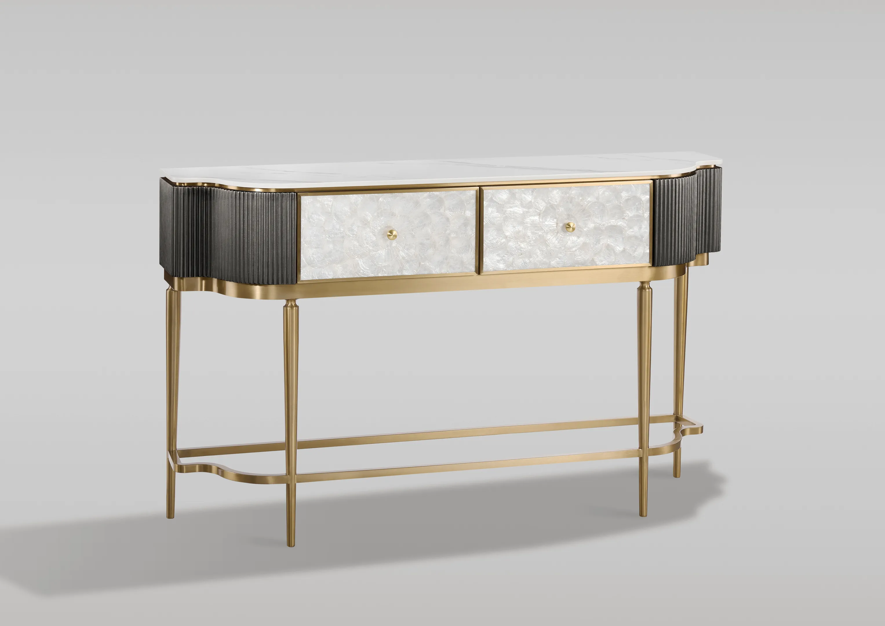 Konsolė STILI, grafito, 140x35x86 cm