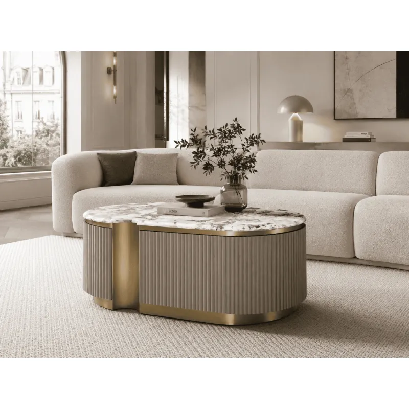 Žurnalinis-kavos staliukas STILI, taupe, 122x60x45 cm