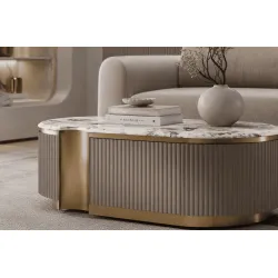 Žurnalinis-kavos staliukas STILI, taupe, 122x60x45 cm