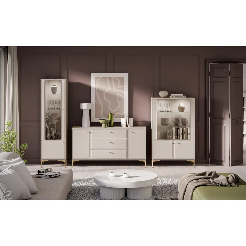 Siaura vitrina SANDRIA, 54x40x190 cm