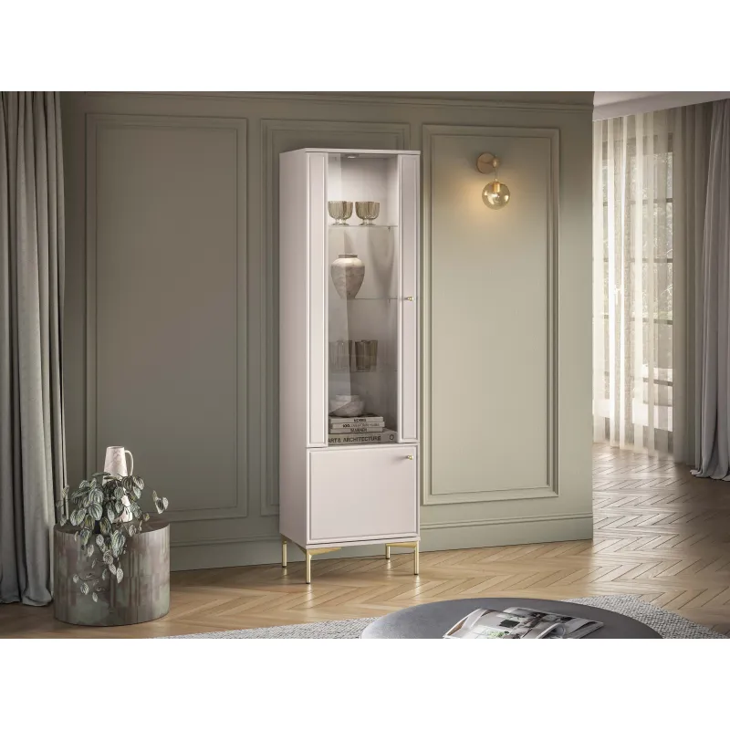 Siaura vitrina SANDRIA, 54x40x190 cm