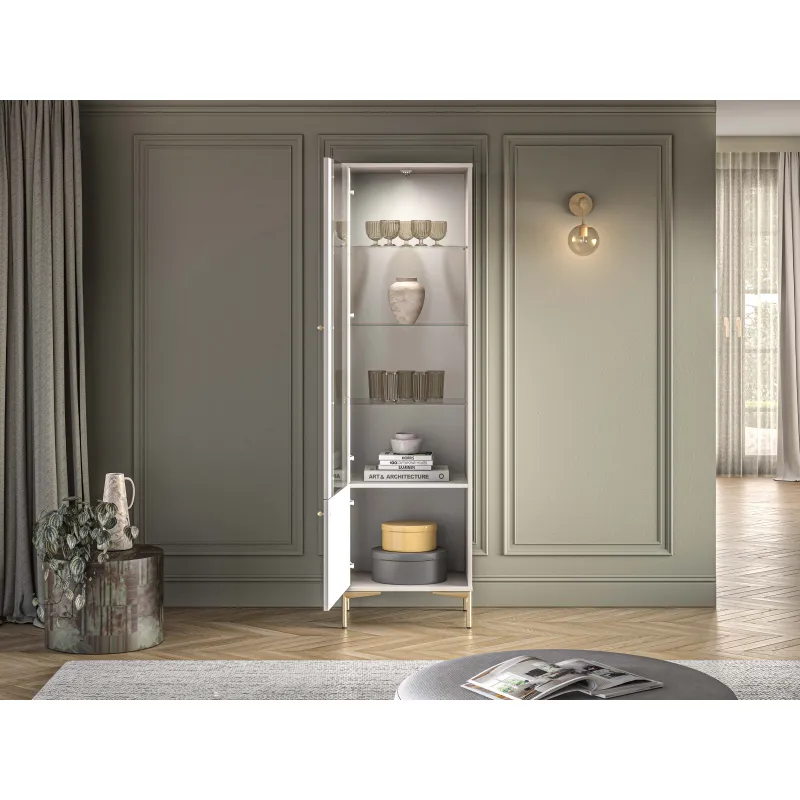 Siaura vitrina SANDRIA, 54x40x190 cm