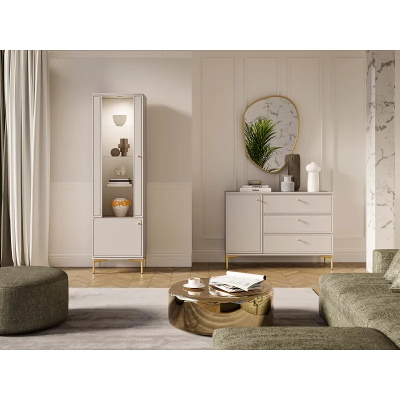 Siaura vitrina SANDRIA, 54x40x190 cm