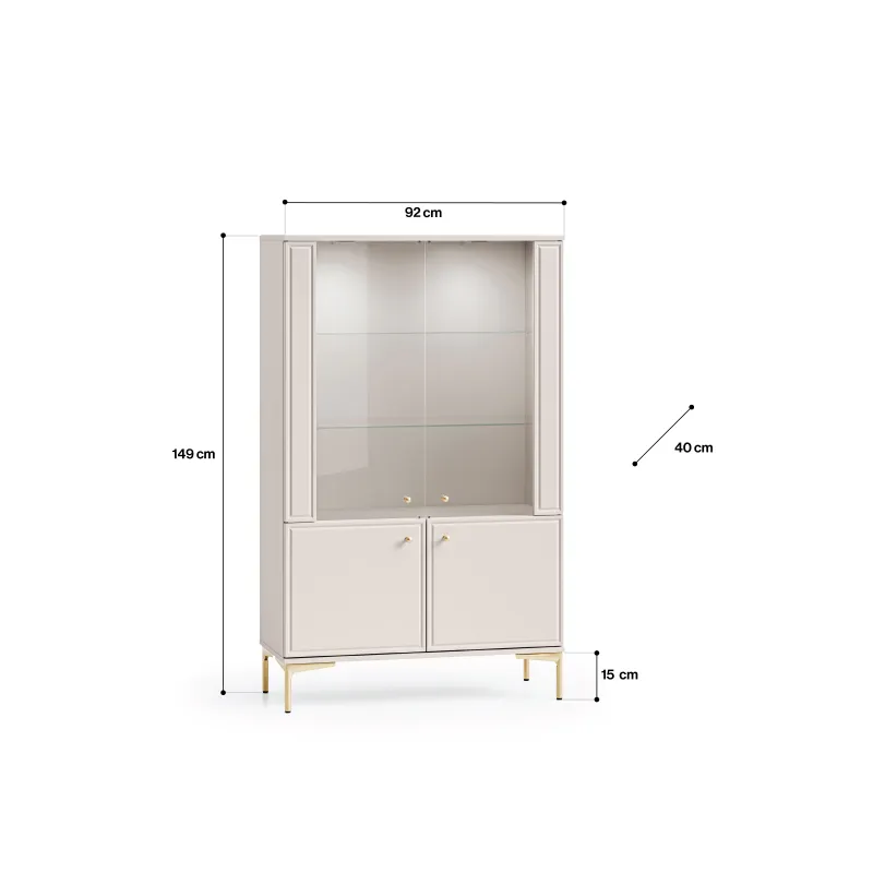 Vitrina SANDRIA, 92x40x149 cm