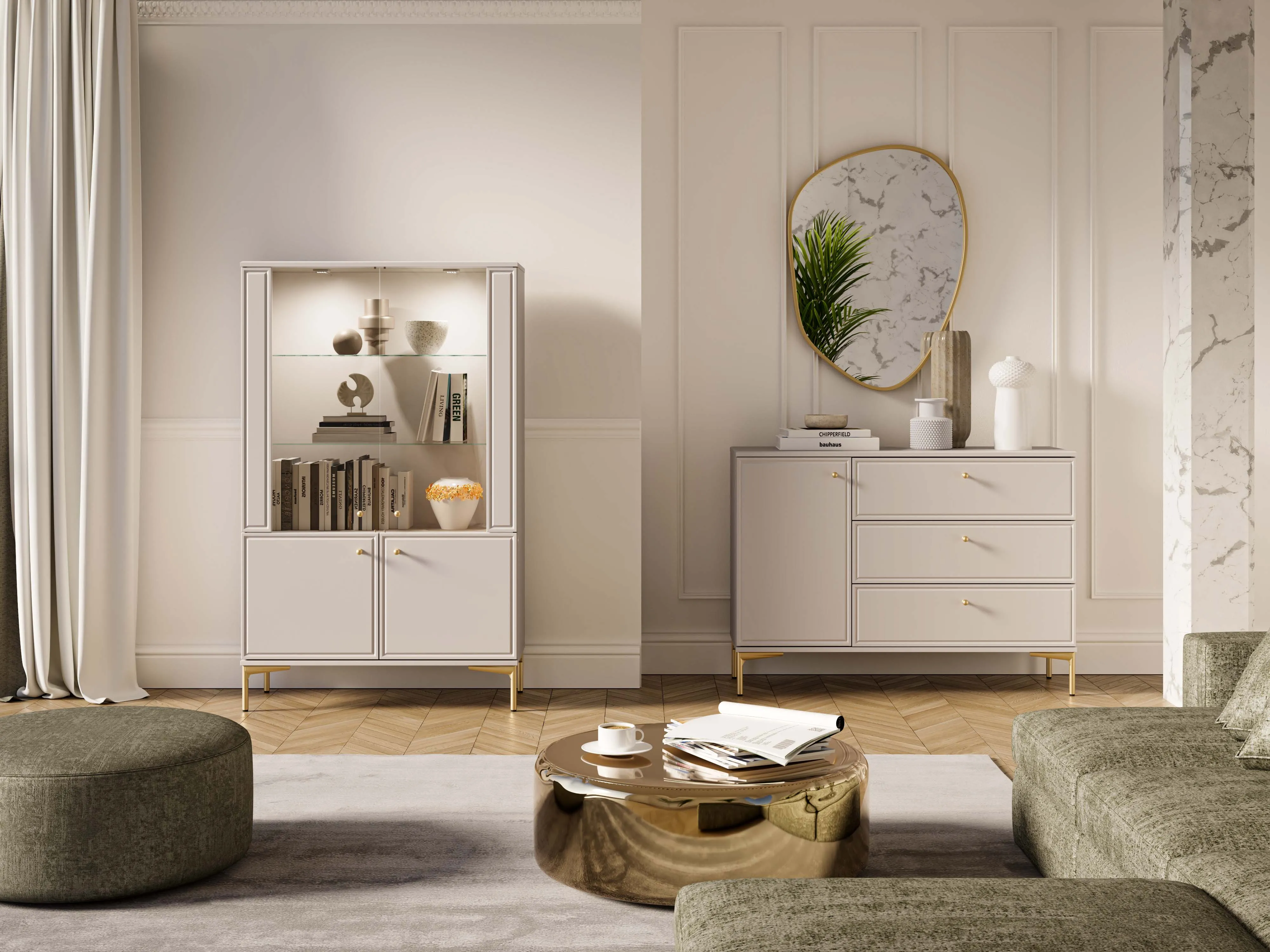 Vitrina SANDRIA, 92x40x149 cm