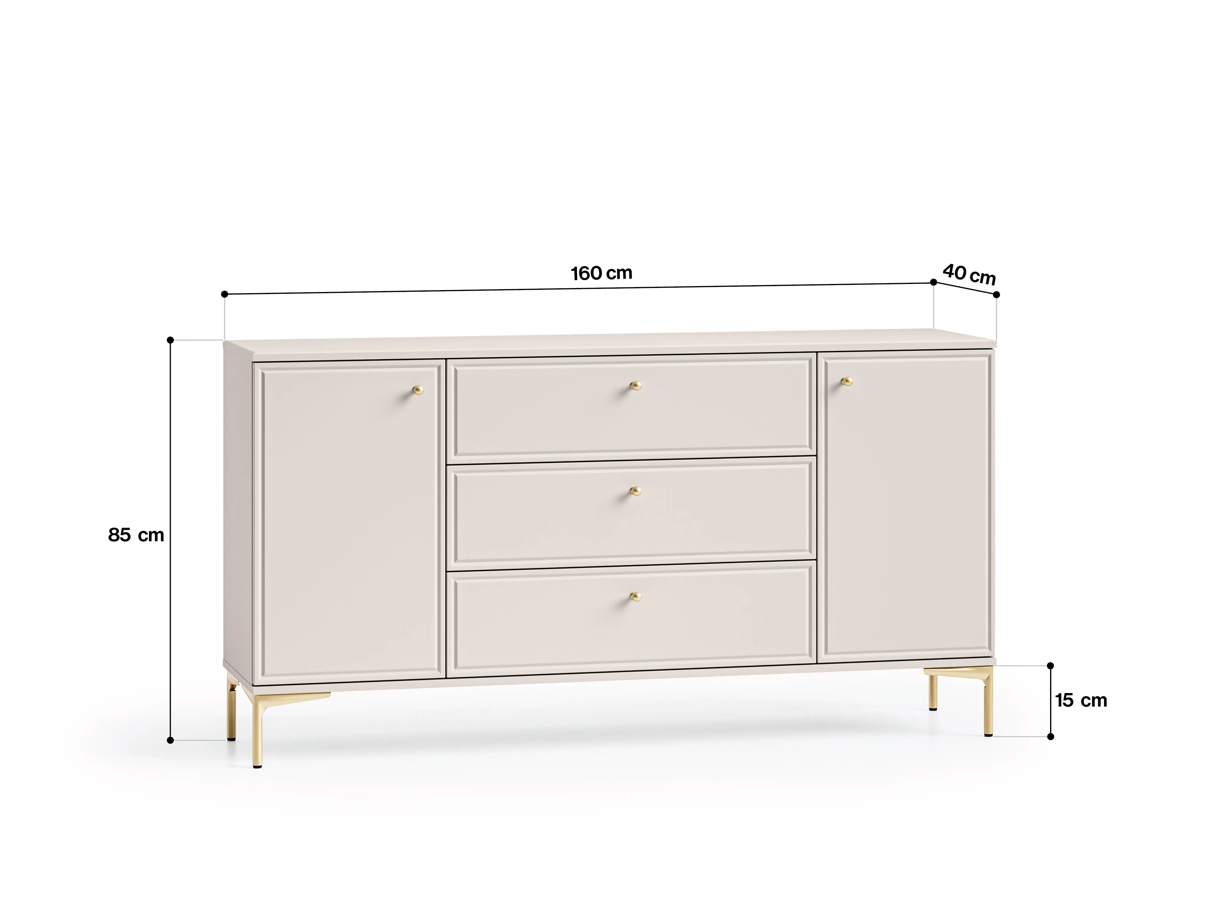 Komoda SANDRIA, 160x40x85 cm