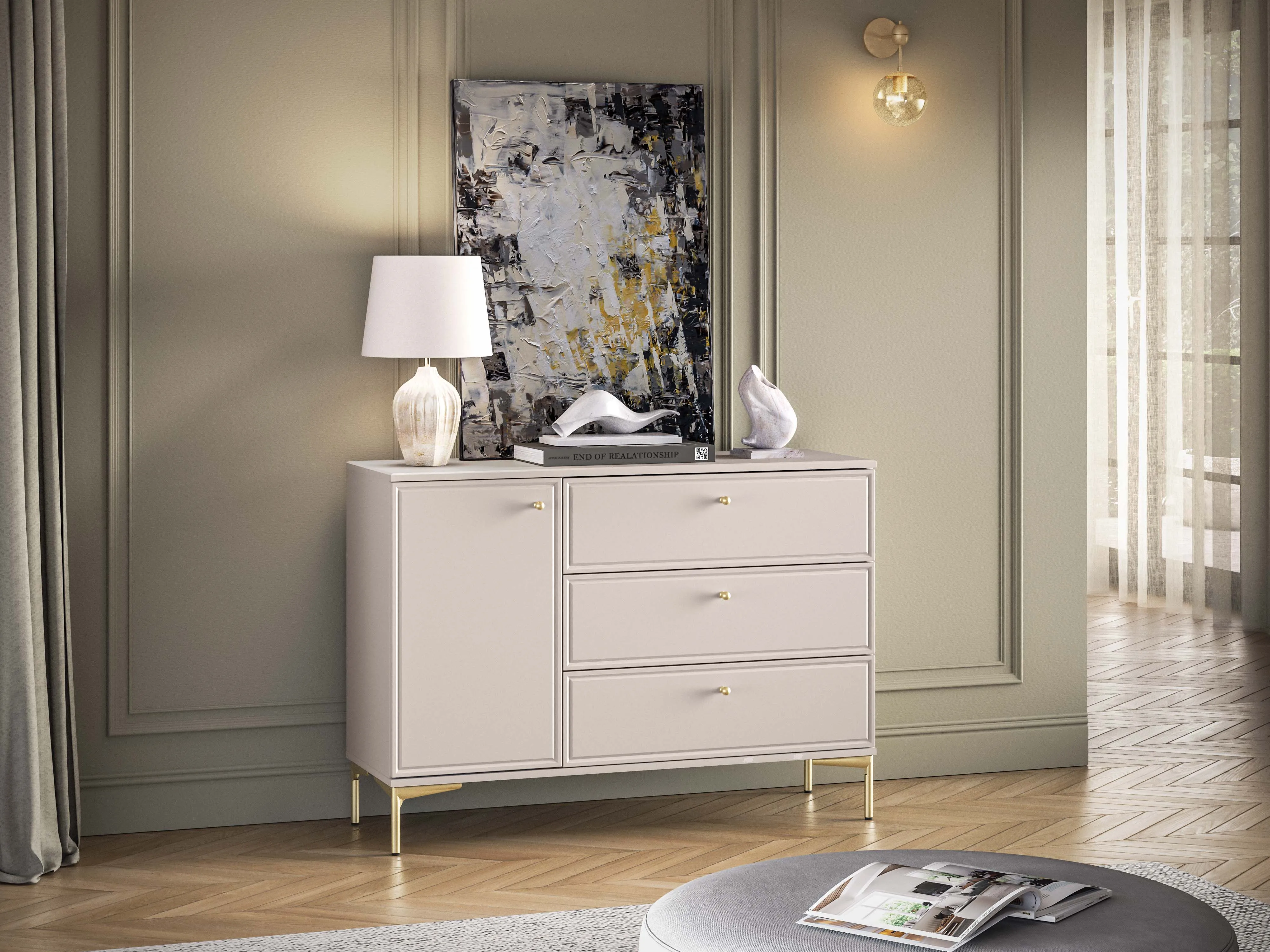 Komoda SANDRIA, 118x40x85 cm
