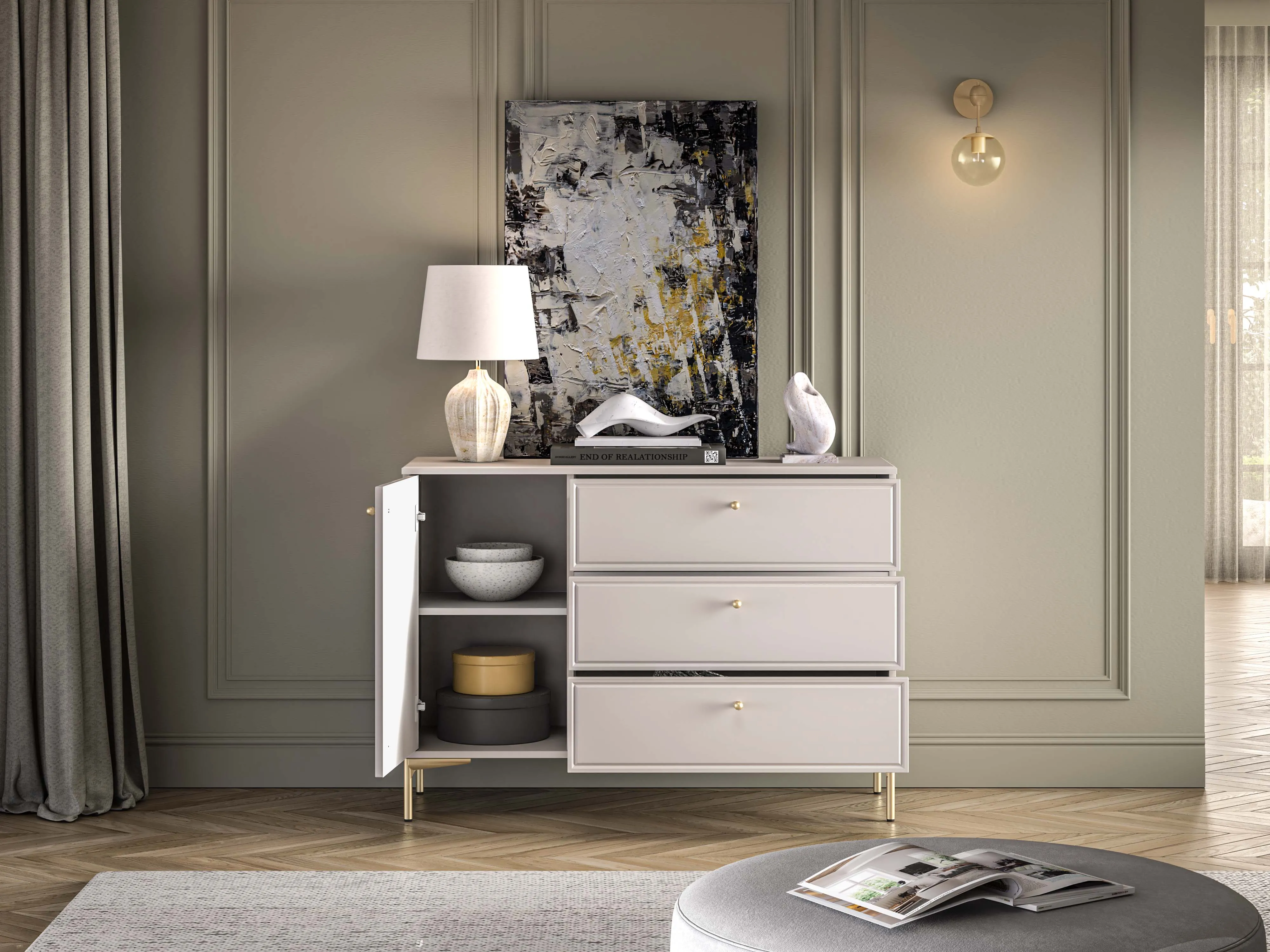 Komoda SANDRIA, 118x40x85 cm