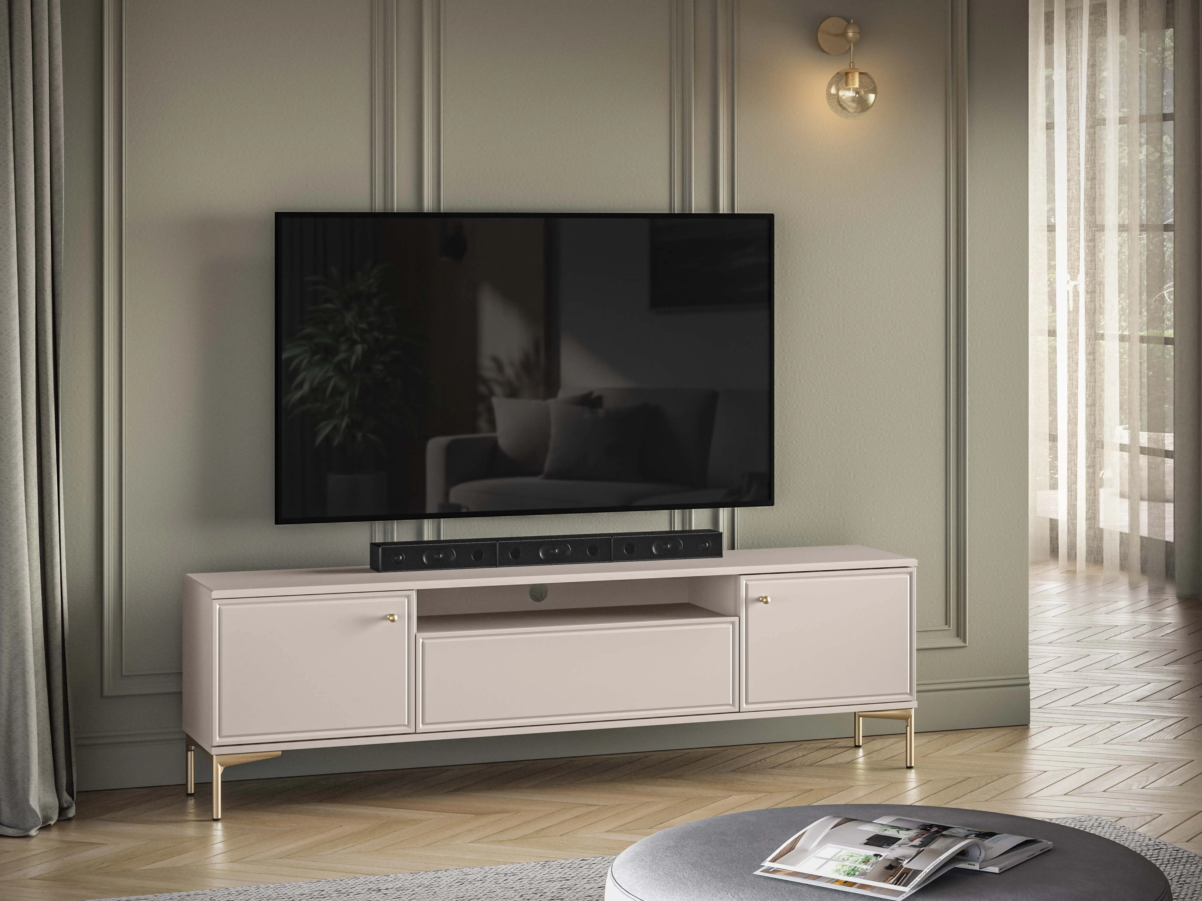 TV staliukas SANDRIA, 180x34x53 cm