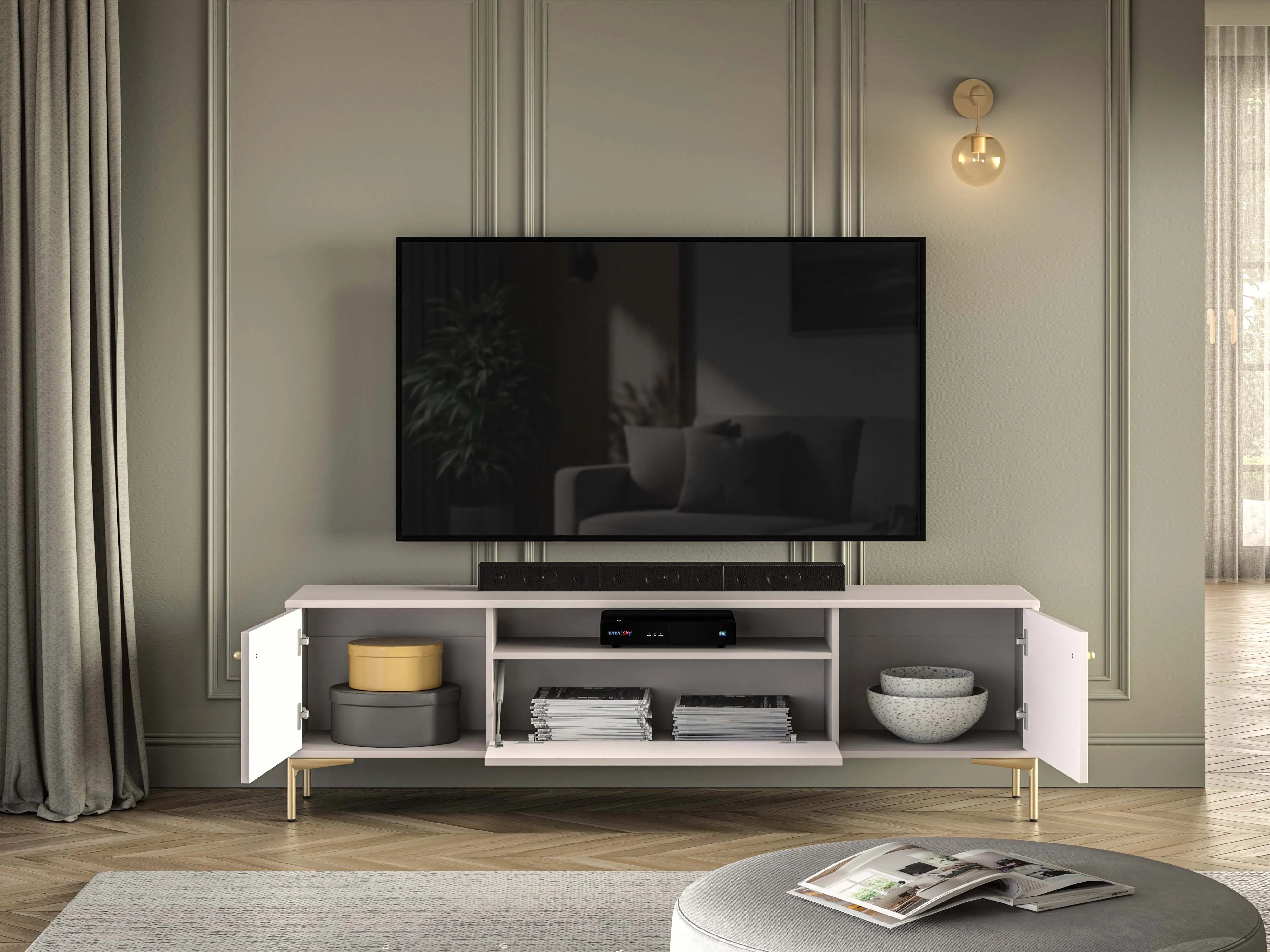 TV staliukas SANDRIA, 180x34x53 cm