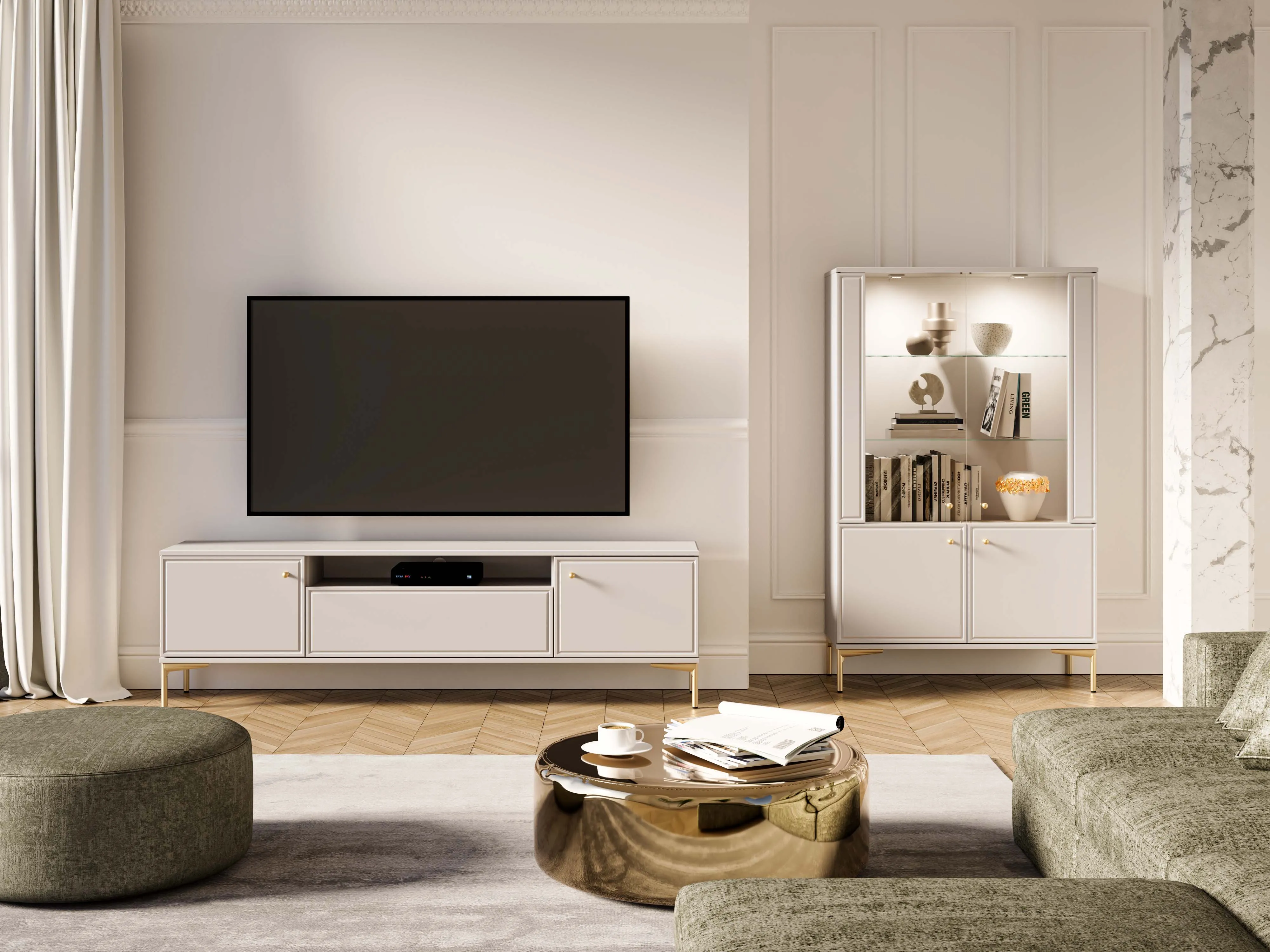 TV staliukas SANDRIA, 180x34x53 cm