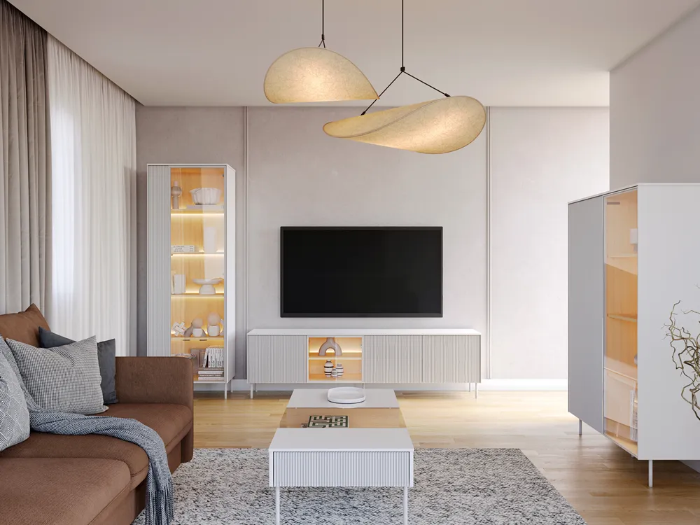 Vitrina su LED apšvietimu LIBU, 67x41x197 cm
