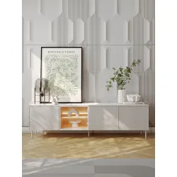 TV spintelė su LED apšvietimu LIBU, 195x41x57 cm