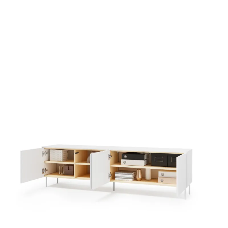 TV spintelė su LED apšvietimu LIBU, 195x41x57 cm