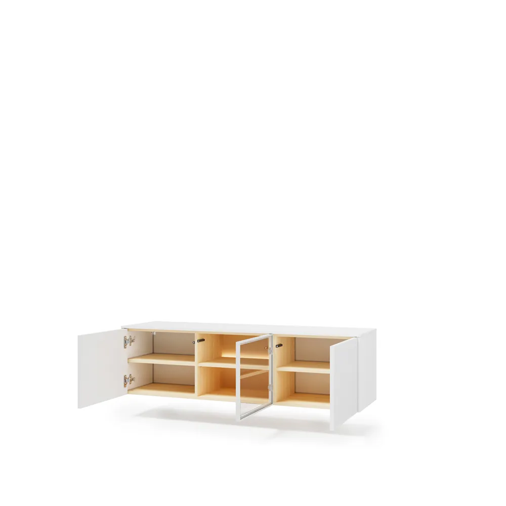 Pakabinama TV spintelė su LED apšvietimu LIBU, 195x41x42 cm