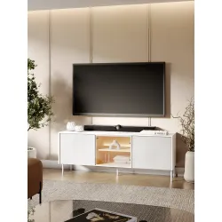 TV spintelė su LED apšvietimu LIBU, 147x41x57 cm