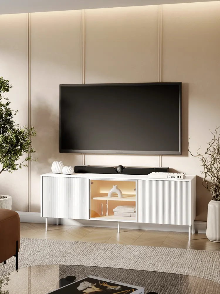 TV spintelė su LED apšvietimu LIBU, 147x41x57 cm
