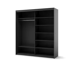 Stumdomų durų spinta su LED apšvietimu TRENA, 200x63x222 cm