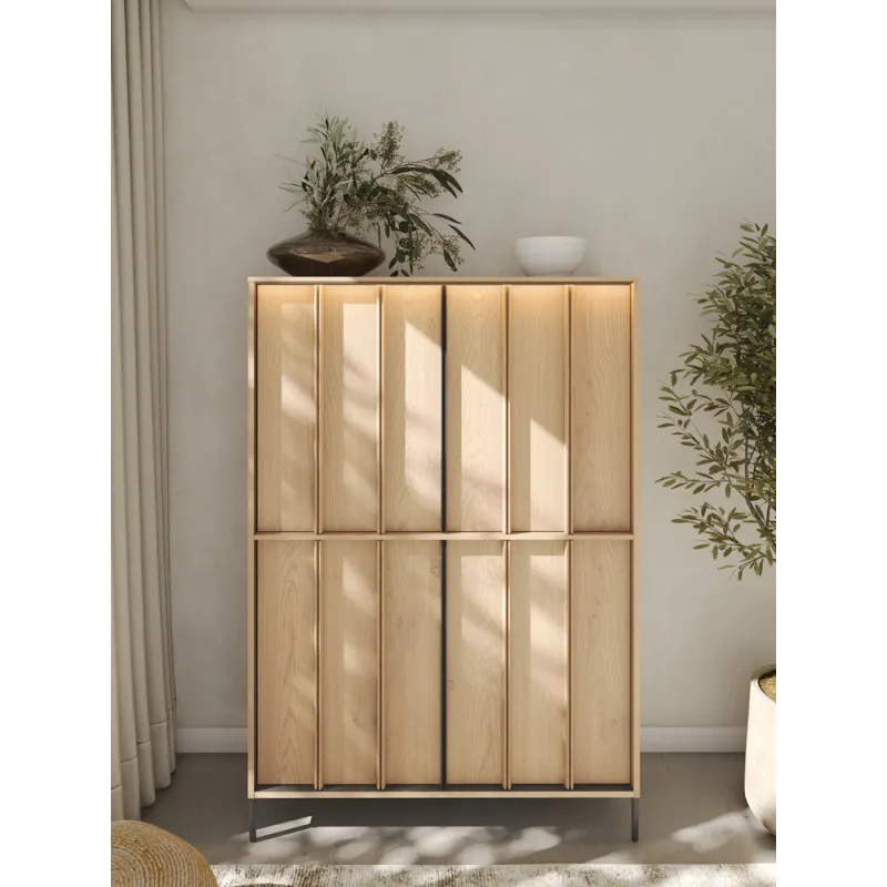 Svetainės spintelė su LED apšvietimu ITAMA, 105x40x151 cm