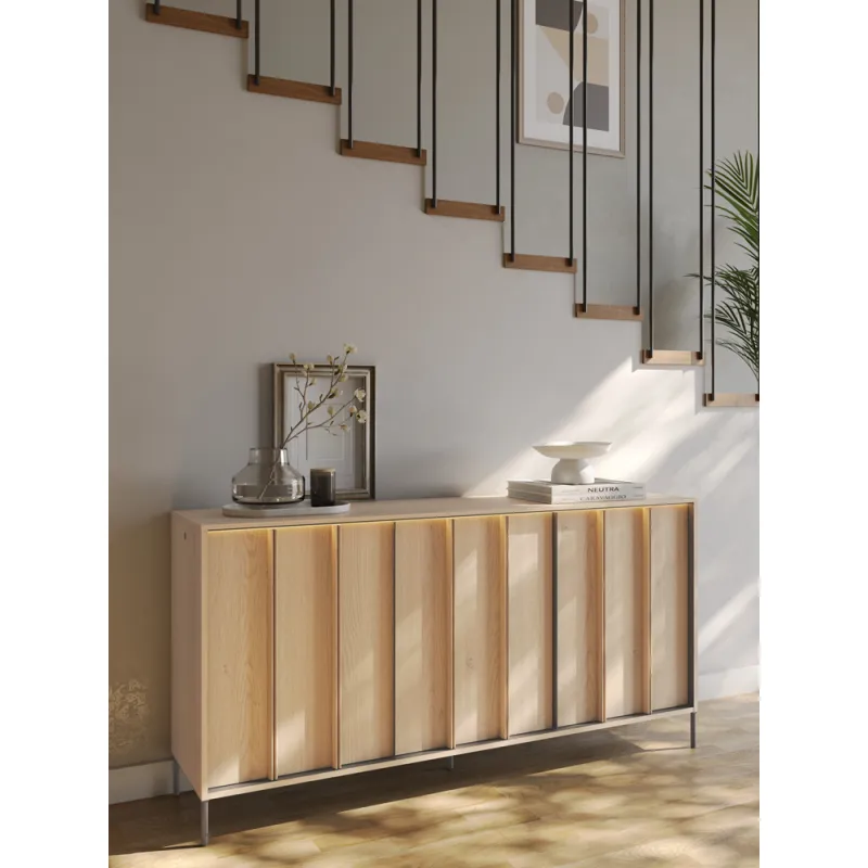 Svetainės spintelė su LED apšvietimu ITAMA, 165x40x83 cm