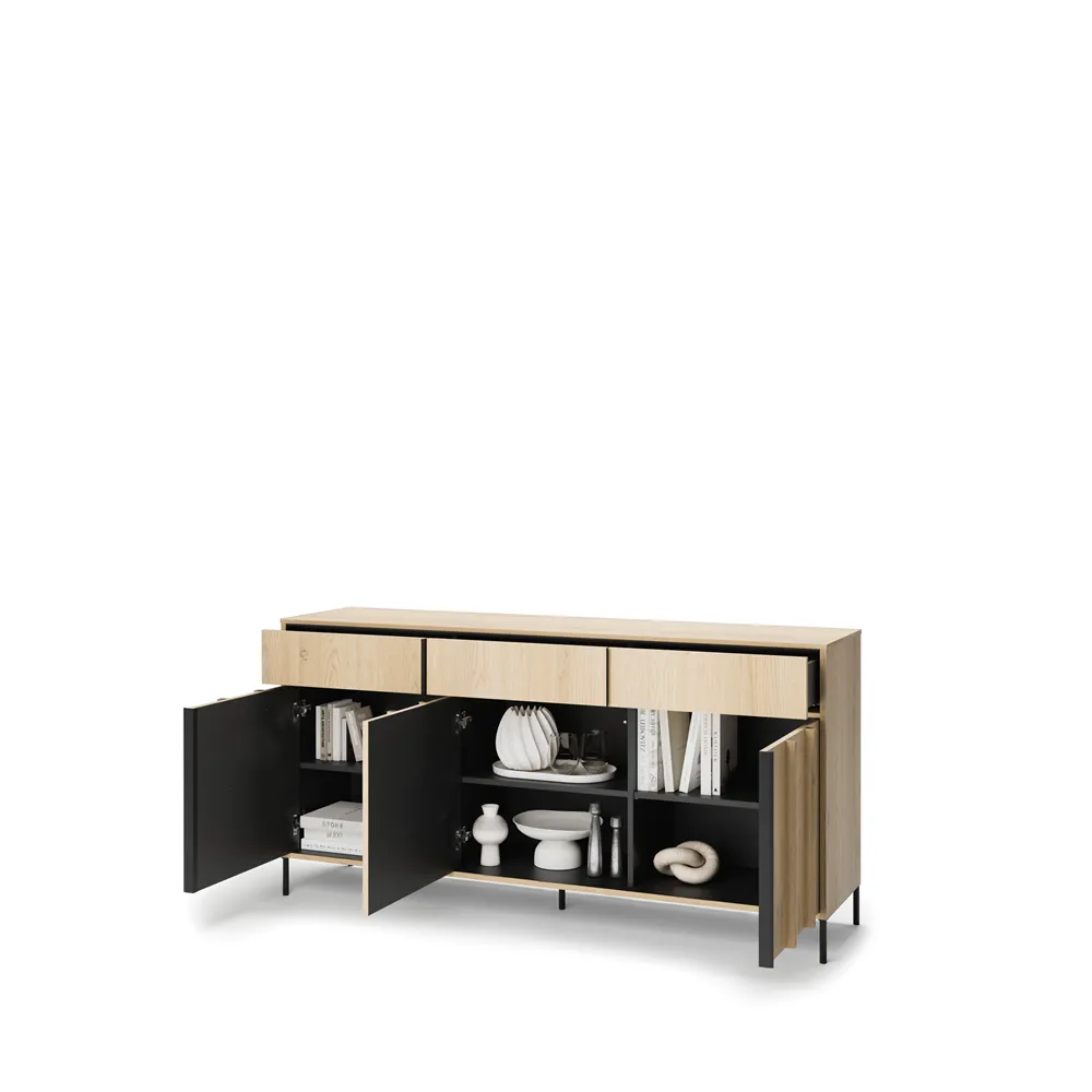 Komoda su LED apšvietimu ITAMA, 165x40x83 cm