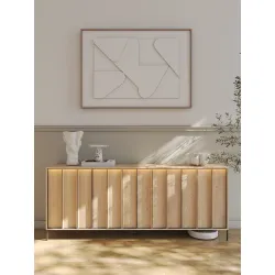 Svetainės spintelė su LED apšvietimu ITAMA, 205x40x83 cm