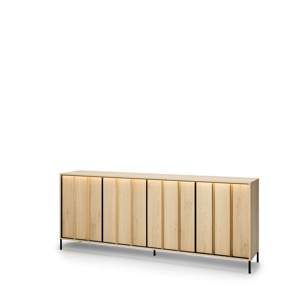 Svetainės spintelė su LED apšvietimu ITAMA, 205x40x83 cm
