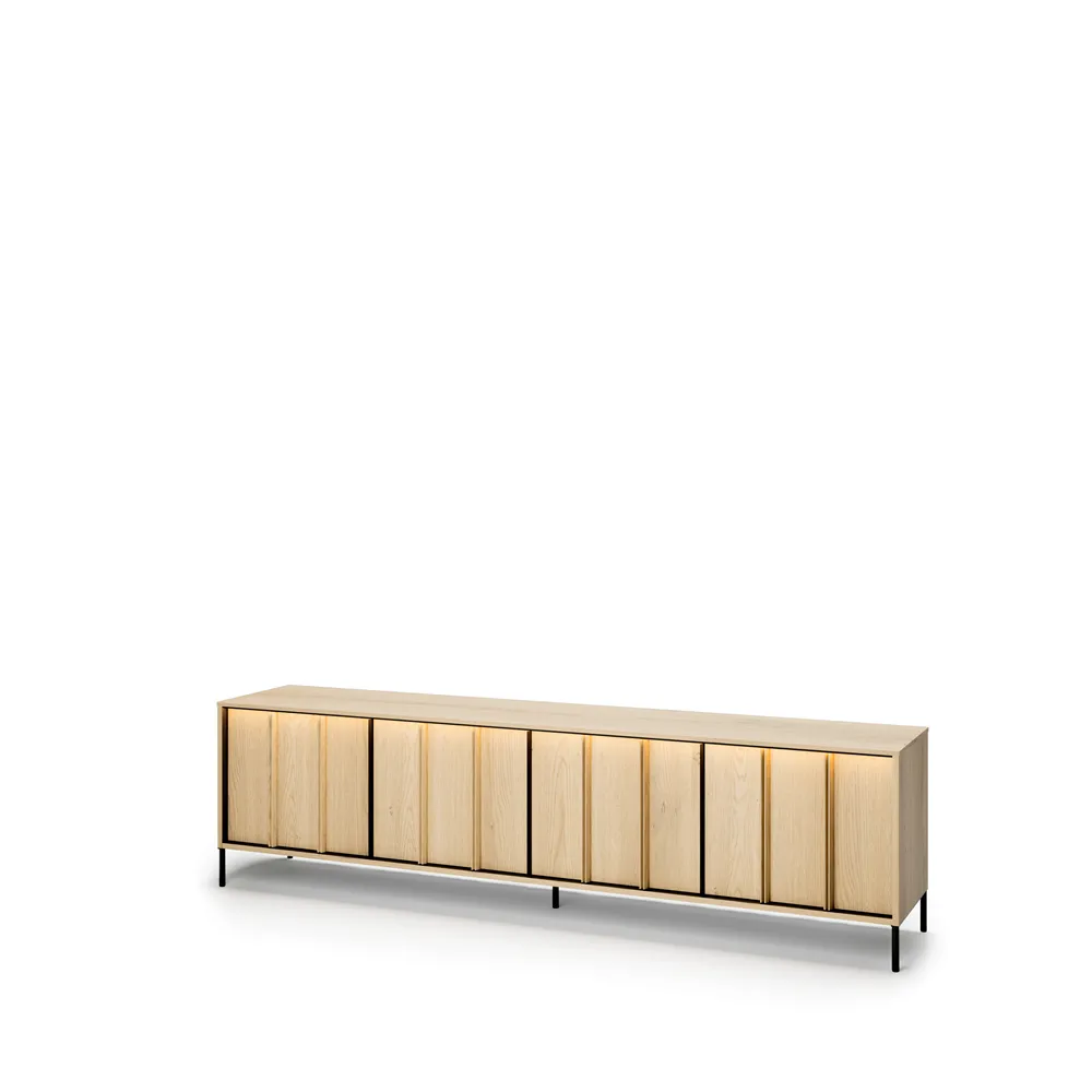 TV spintelė su LED apšvietimu ITAMA, 206x40x56 cm