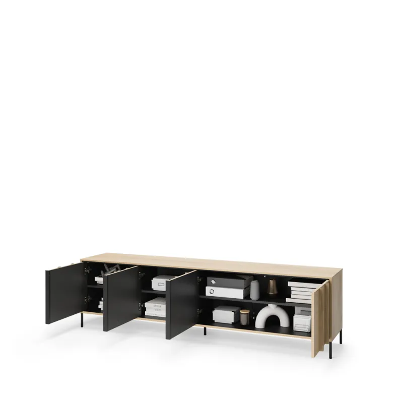 TV spintelė su LED apšvietimu ITAMA, 206x40x56 cm