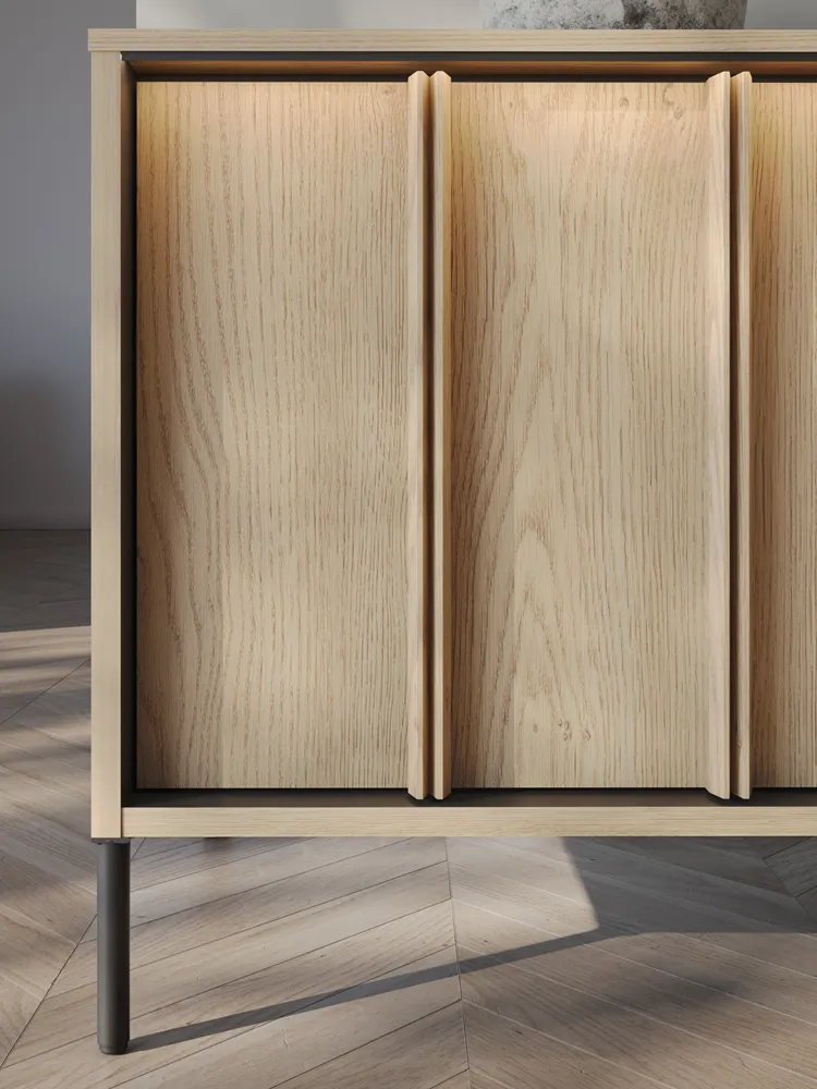 TV spintelė su LED apšvietimu ITAMA, 206x40x56 cm