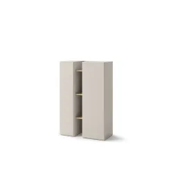 Spintelė su lentynomis ir LED apšvietimu SIGMI, 85x42x132 cm