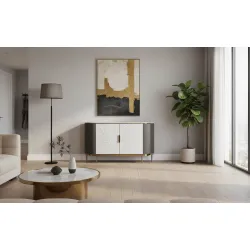 Spintelė STILI, tamsaus grafito, 150x40x88 cm