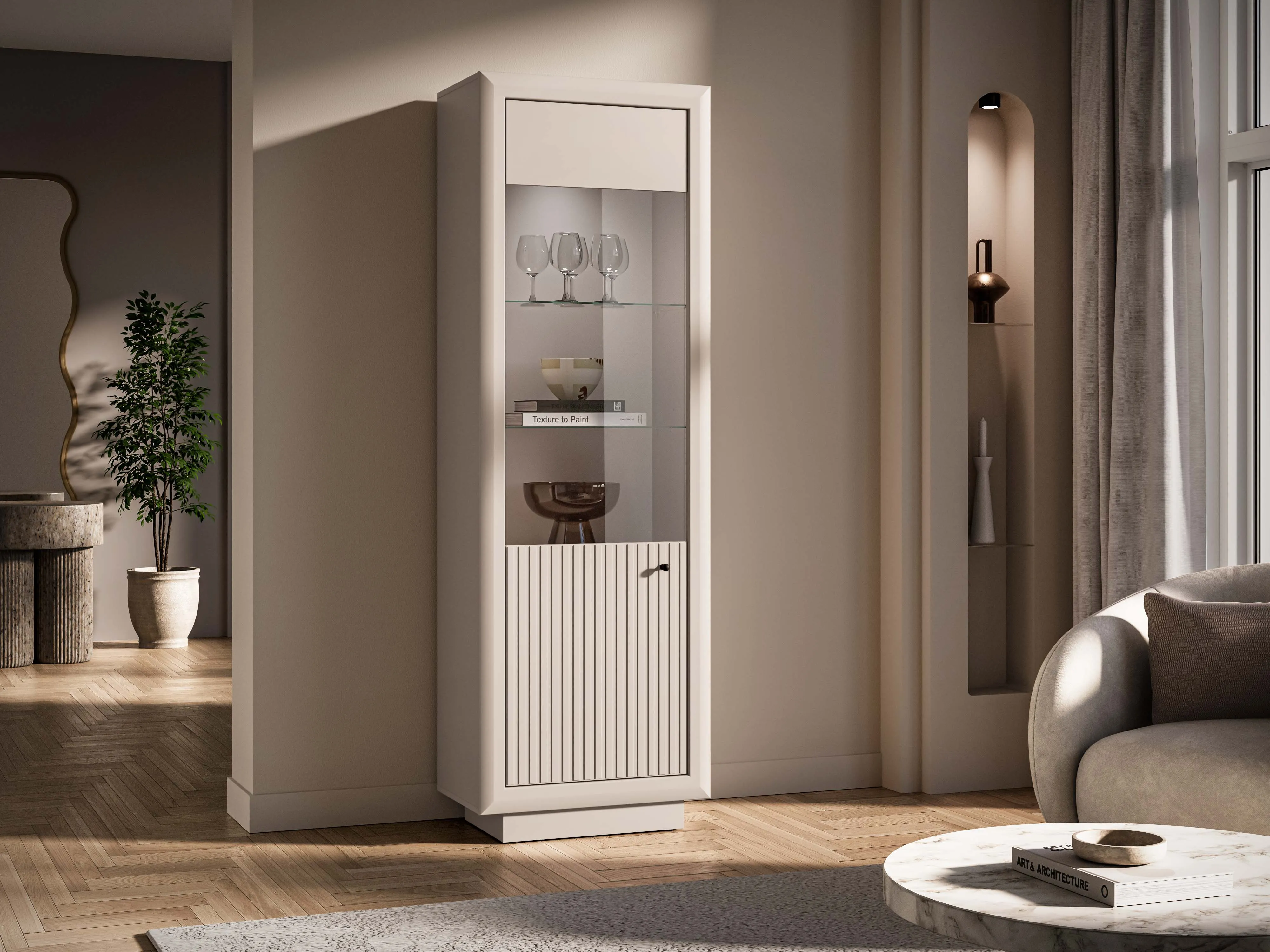 Vitrina SOLONA, 65x40x200 cm
