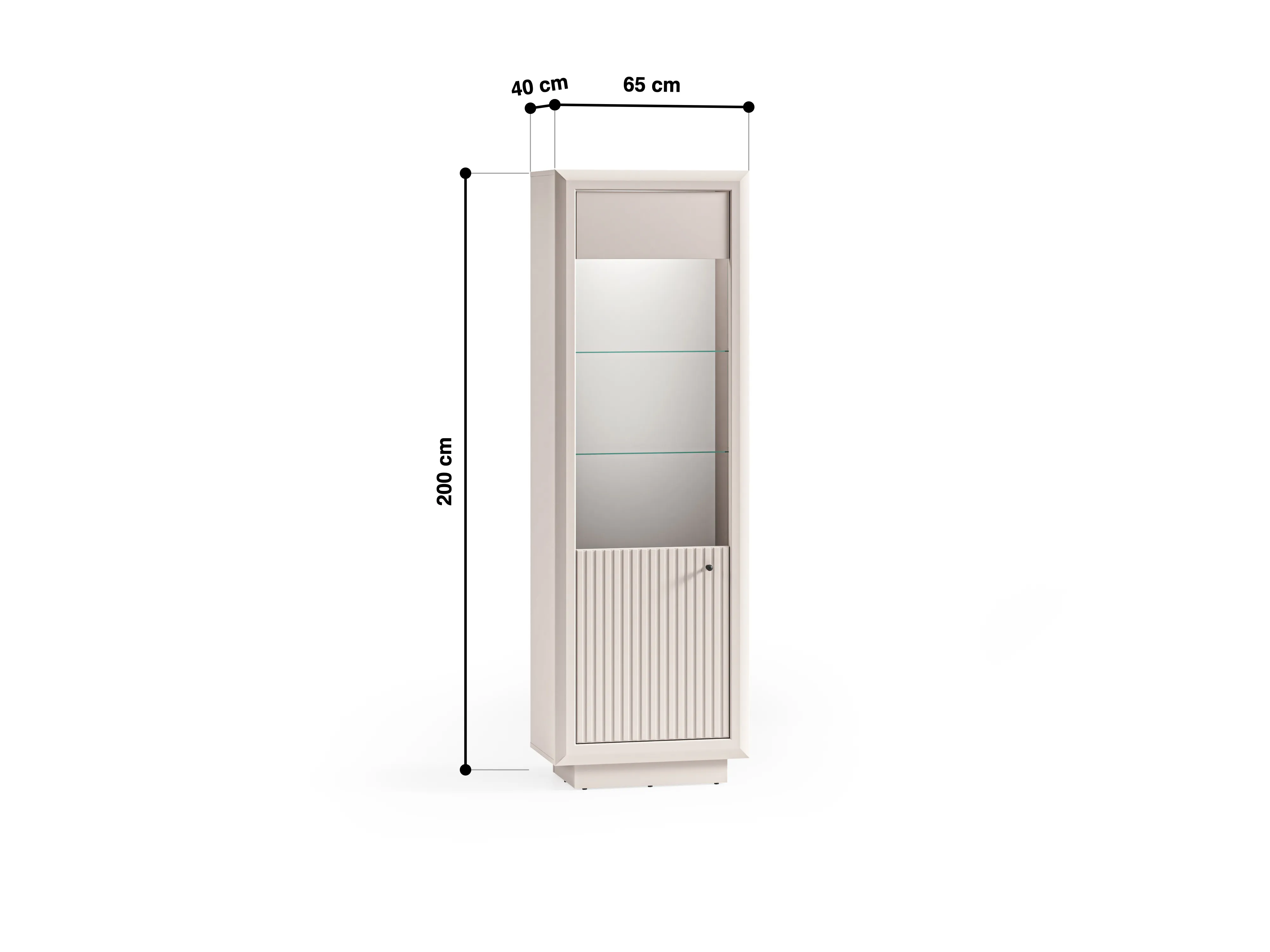 Vitrina SOLONA, 65x40x200 cm