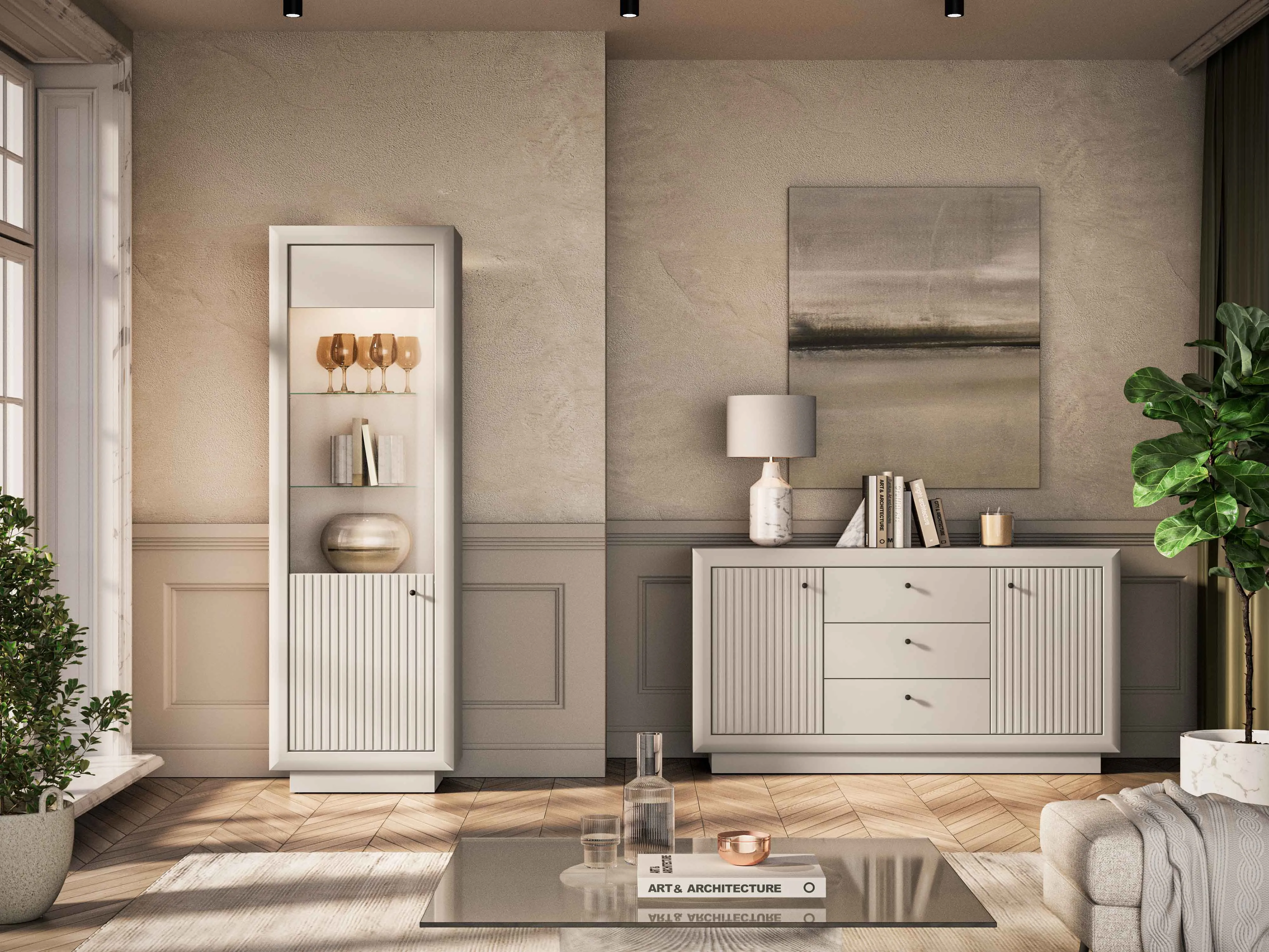 Vitrina SOLONA, 65x40x200 cm