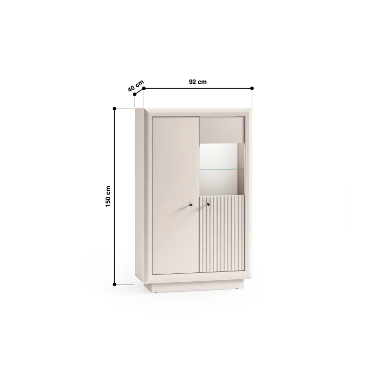 Plati vitrina SOLONA, 92x40x150 cm