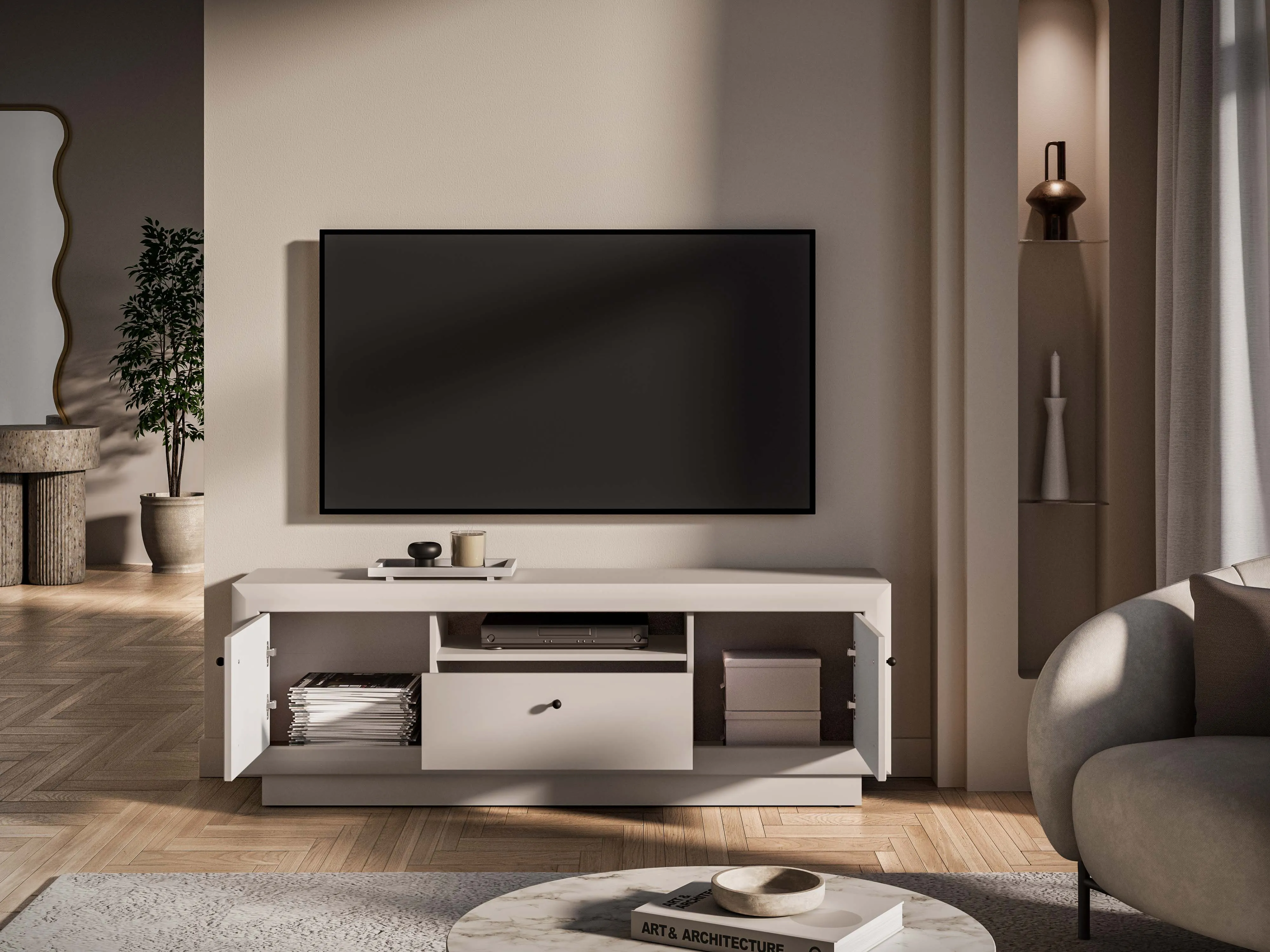 TV spintelė SOLONA, 160x36x55 cm