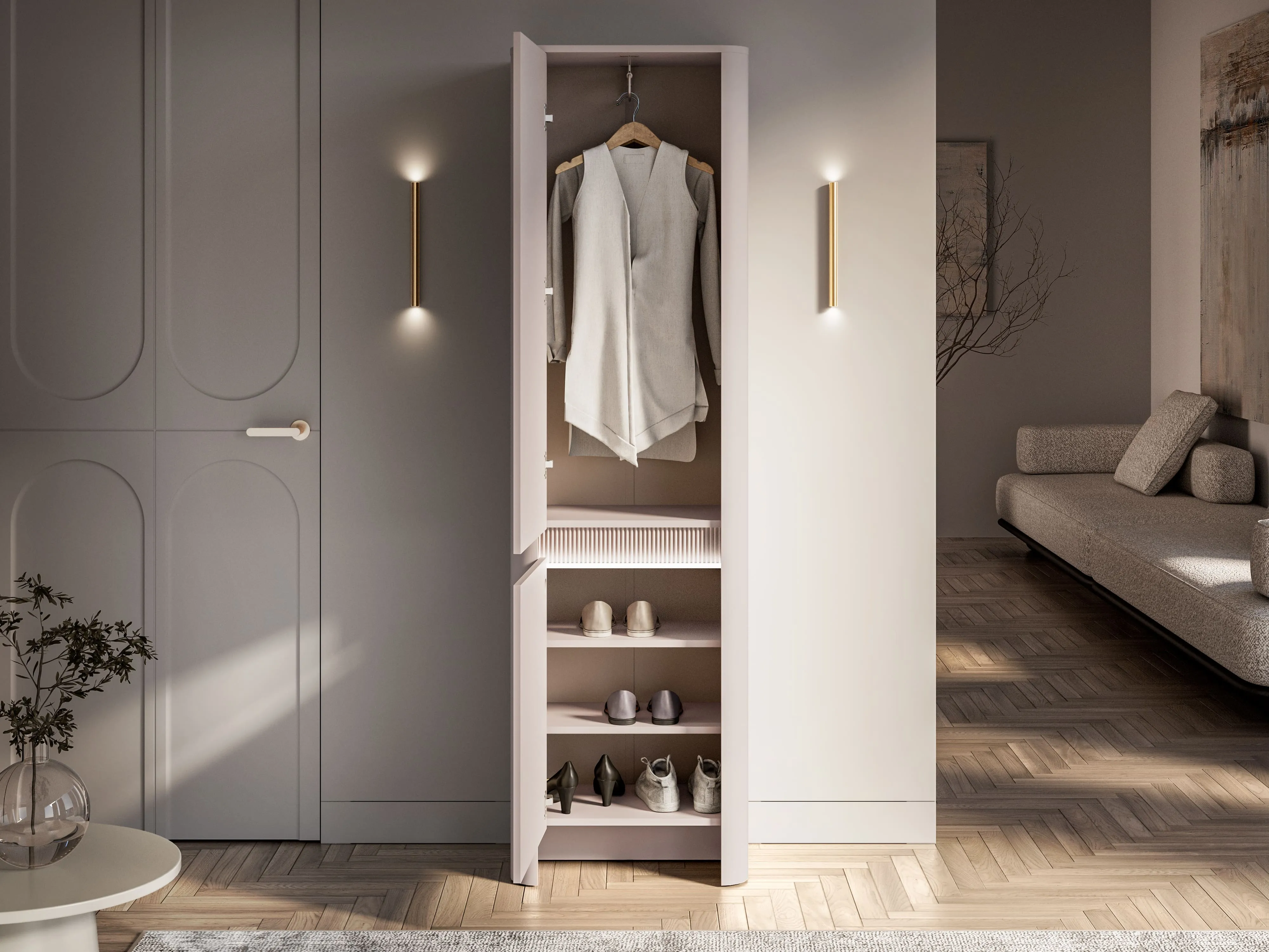 Siaura spinta CRUPI, 55x34x190 cm