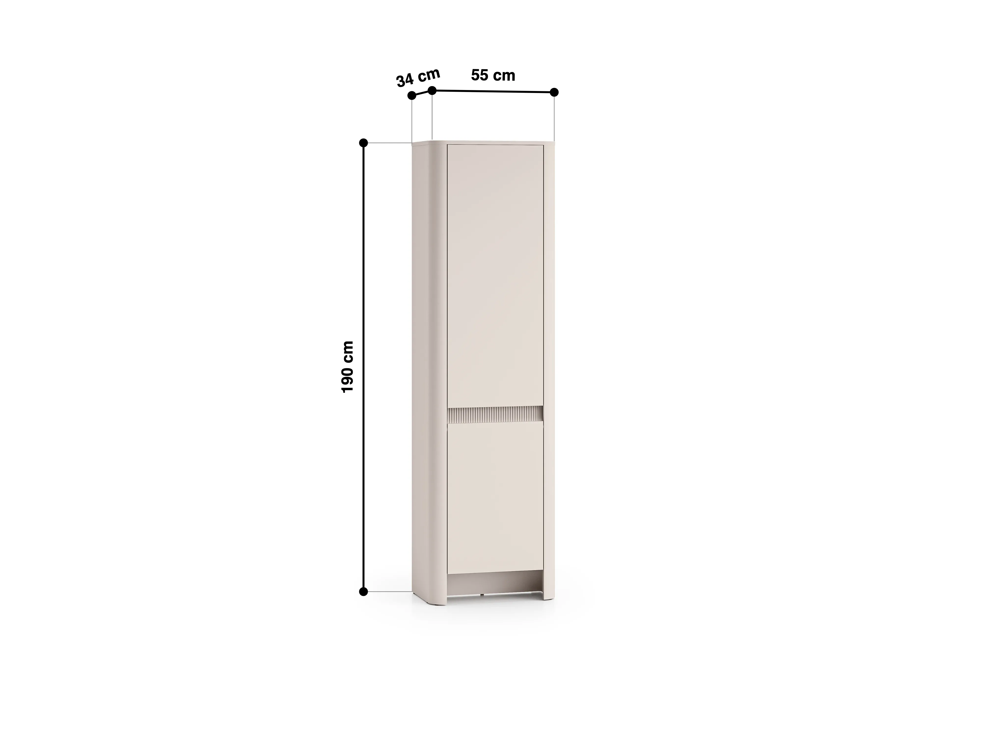 Siaura spinta CRUPI, 55x34x190 cm