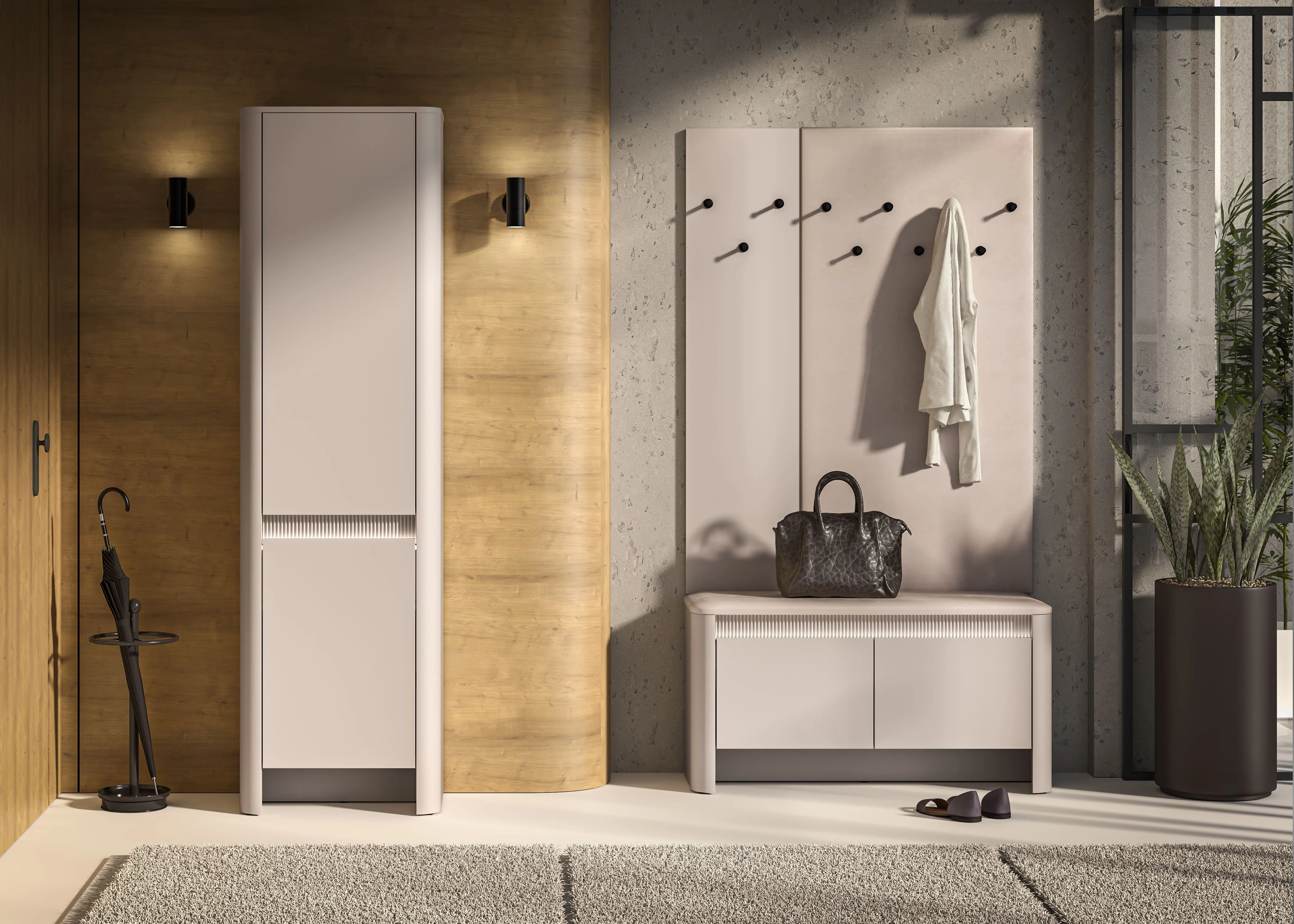 Siaura spinta CRUPI, 55x34x190 cm