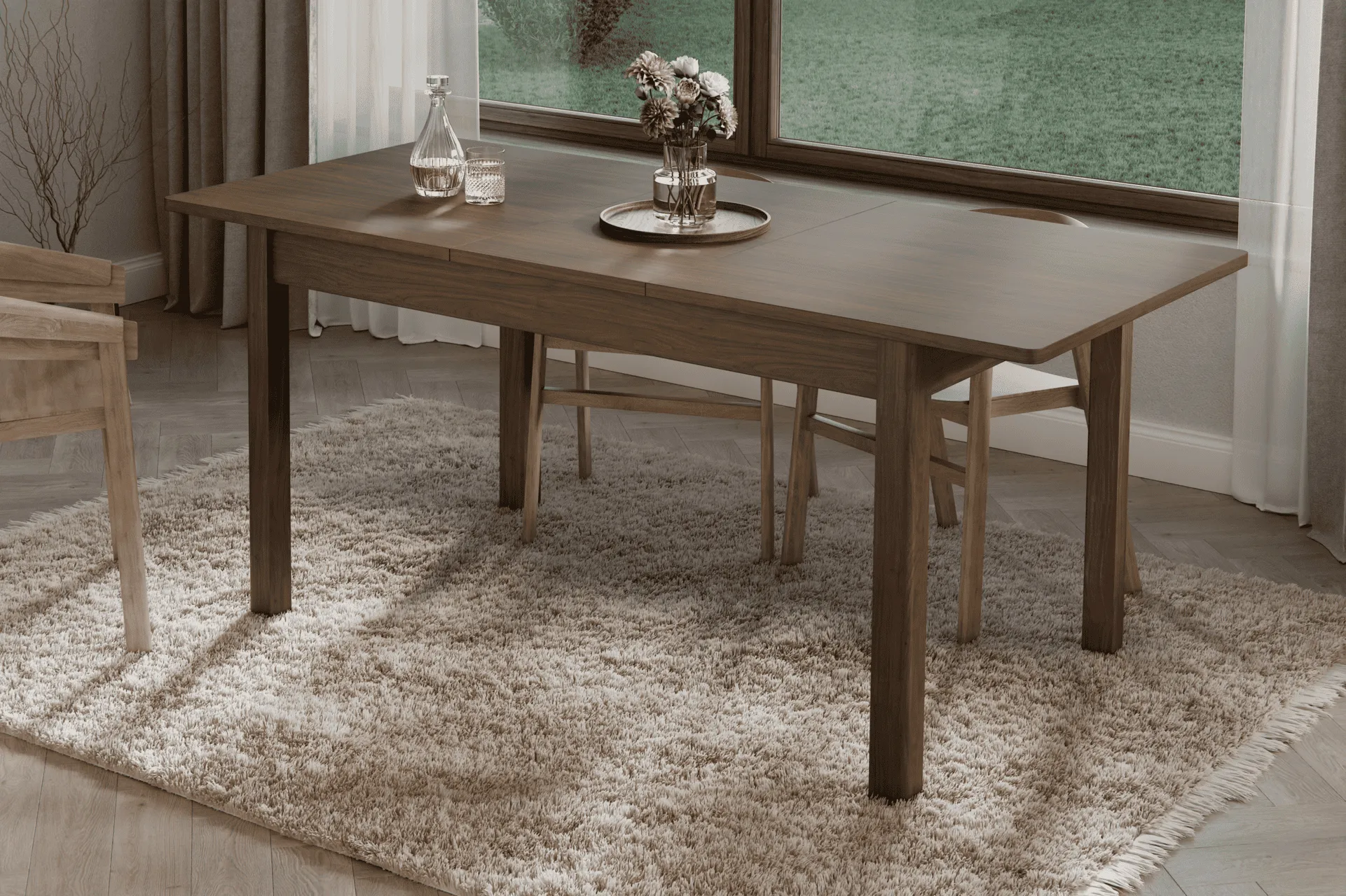 Stalas su prailginimu YORANA VILA, 137-177x80x77 cm