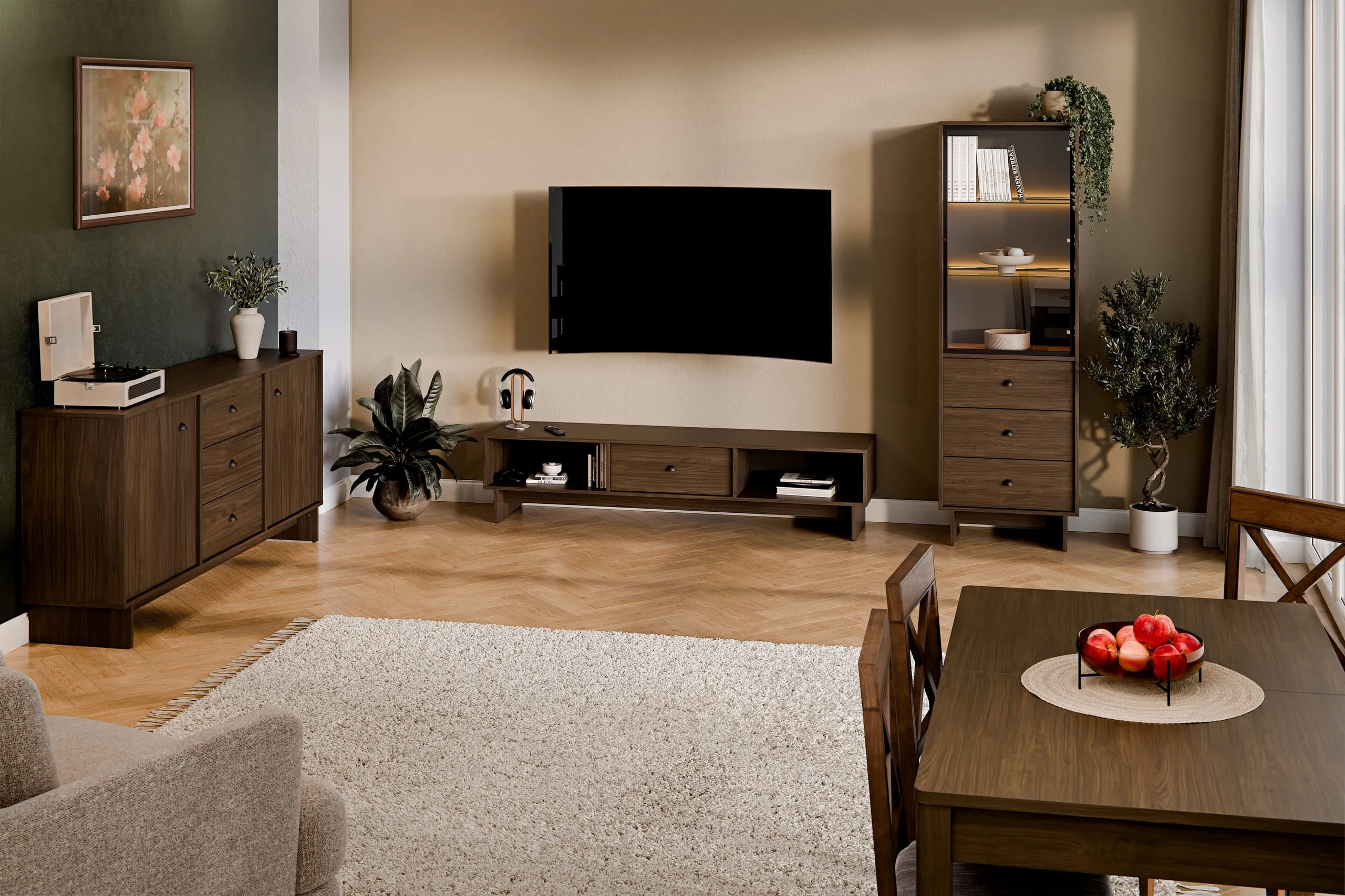 TV staliukas YORANA VILA, 176,4x40x40,6 cm