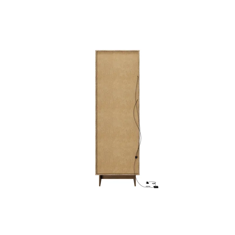 Vitrina su stalčiais ir LED apšvietimu YORANA VILA, 60x40x185 cm