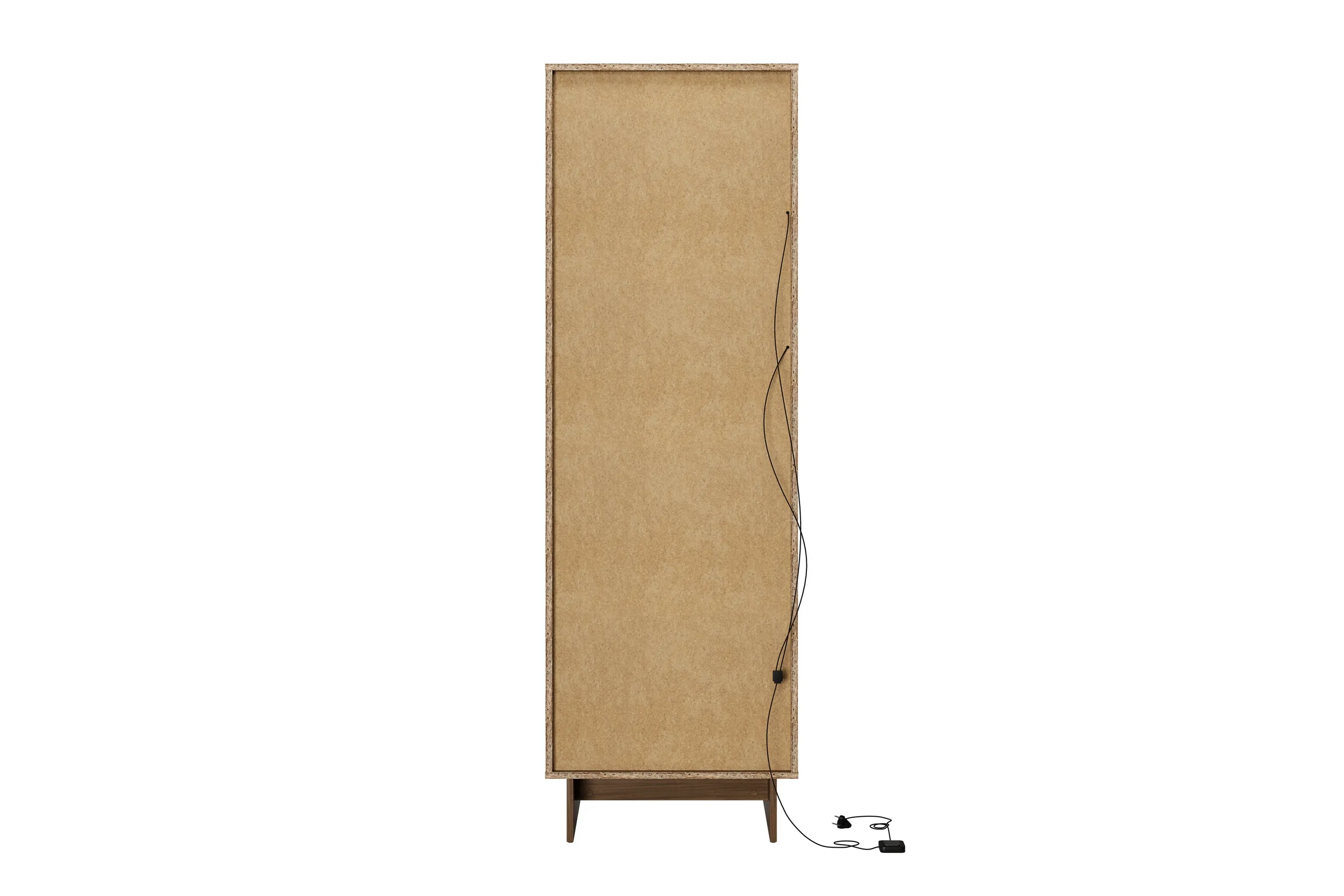 Vitrina su stalčiais ir LED apšvietimu YORANA VILA, 60x40x185 cm